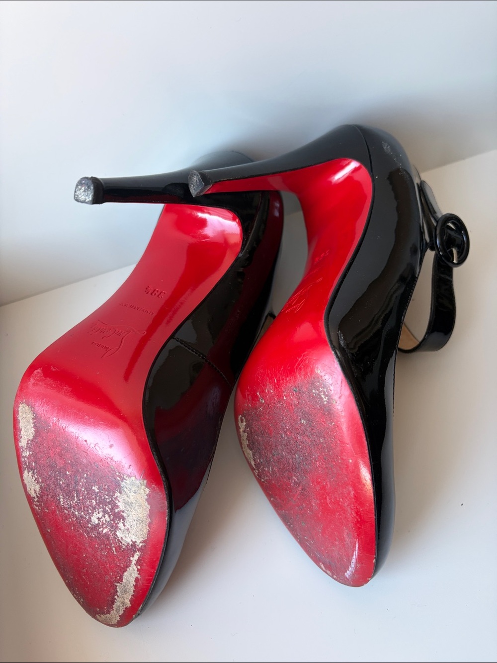 Christian Louboutin Black Patent Mary Jane High Heels - Picture 4 of 7